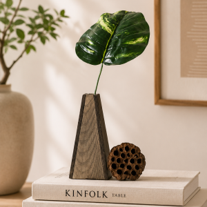 unique wooden vase