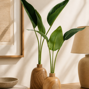 wooden vases