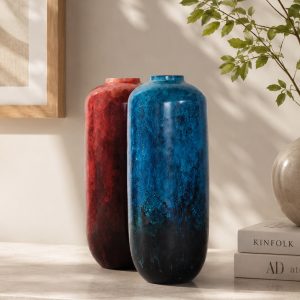 ceramic blue vase