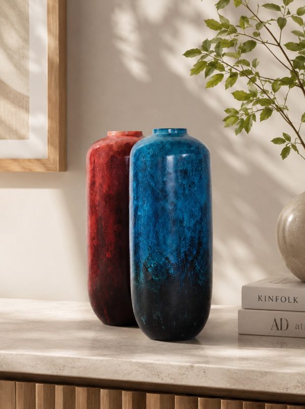ceramic blue vase